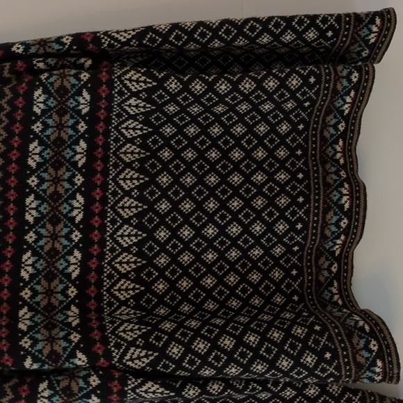 Nomadic Traders ramie cotton mix Fair Isle Grandpa front zipper pullover - Picture 7 of 10